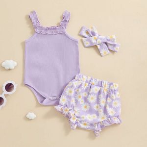 Vêtements de bébé imprimés floraux ensembles de vêtements nouveau-nés côtetis