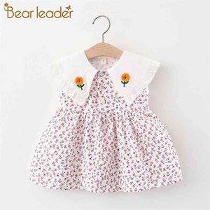 Floral Print Baby Girls Dress born Toddler Short Sleeve Princess es Girl Clothes 210429