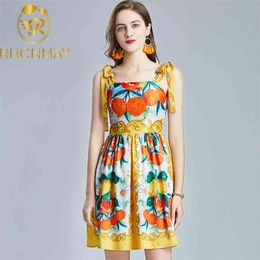 Floral print strikje slanke jarretelle mini jurk vrouwen zomer stijlvolle dame mouwloze rechte kraag casual jurken 210506