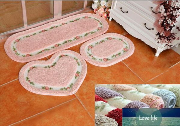 Estampado floral Coral Fleece Alfombrilla de puerta Alfombrilla antideslizante Pasillo cocina Sala de estar Alfombras Tapis Pastoral Precio de fábrica diseño experto Calidad Último estilo