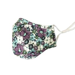 Floral print masker ademende opvouwbare mond maskers anti stof wasbaar herbruikbaar zonnescherm maskers gezichtsmasker zonder filter masker CCB3476