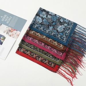 Bloemen Tassel Viscose sjaal sjaal sjaal dame hoogwaardige wrap pashmina stal bufandas moslim hijab foulard bandana hoofddoek