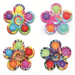 Fleur de jouet en silicone décompression Enfants039s adultes mini quatre couleurs Squishy Sensory Relax Toys8086983