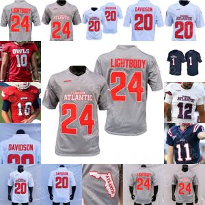 Florida Atlantic Owls Fau Football Jersey NCAA College N'Kosi Perry Larry McCammon Eddie Jayden Williams Singletary Scott III McKithen Mobley Wester