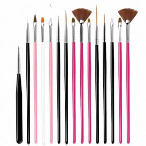 Florvida Nail Art Brushes Kit Outils de maquillage pour accessoires de manucure Fournitures professionnelles de haute qualité Kolinsky Scrub Pen Set w5eT #