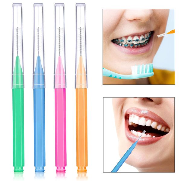 Brosses de poche de dents interdentaires cueillets dentaires dentaire Floss Interdentation Brussage Refillu