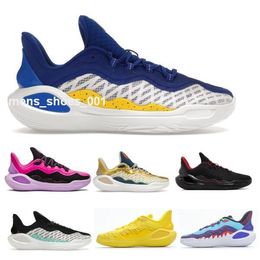 Flujo 11 zapatos de baloncesto bajo curry11 Domaine Future Dad Dub Nation Champions Mindset Blue 2024 Sport Trainer Sneakers tamaño 7 - 12