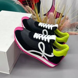 Flow Runner sneakers Heren Dames Casual Schoenen nylon en geborsteld suède schoenen Upper Fashion Sport Ruuning Sneaker Klassieke Schoen 06
