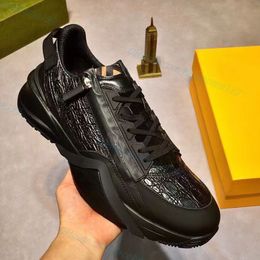 FLOW Sneaker Chaussures Marque de créateur Noir Chaussures habillées décontractées pour hommes fermeture à glissière en maille de caoutchouc semelle légère tissu technique sports de plein air chaussures de course de qualité supérieure