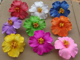 bloem 36 stks gratis verzending kleuren schuim Hawaiiaanse bloem bruids haar clip 9cm u kiest sieraden frangipani
