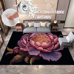 Fleur Art grand salon tapis 160x230 cm chambre tapis esthétique lit fin décor tapis de sol ménage balcon canapé zone tapis HKD230901
