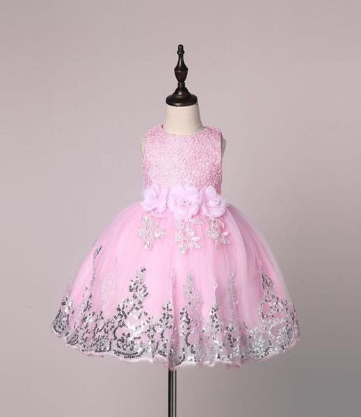 Fleur bébé fille robe mariage pour enfants 1 an robes d'anniversaire baptême nouveau-né filles vêtements infantile tutu robe fille Clohtes5739337