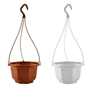 Bloemmand herbruikbaar Plastic Hanging Planter Basket Decor Pot Bloempotten Hangen Ronde Gardenmand voor Outdoor