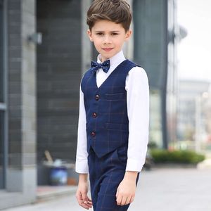 Flower Boys Formal School Suit for Weddings Child Blazer Shirt Vest Pantal
