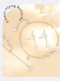 Flower Butterfly Dance S999 Collier en argent sterling