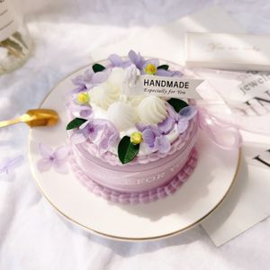 Gâteau de fleurs Freesia bougie parfumée année Home Decor bougie d'anniversaire pièce maîtresse de salle à manger décorative