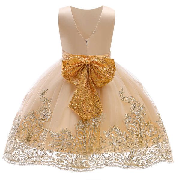 Robes de mariée pour enfants fleur bébé fille vêtements enfants hors épaule dentelle DrKids Costumes de fête d'anniversaire Drfor filles X0803