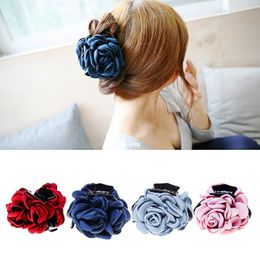 Pince à griffes de fleur, fascinateurs de mariage, bandeau pour filles, épingles à cheveux, accessoires pour bal de promo, rouge, bleu, rose, noir, violet