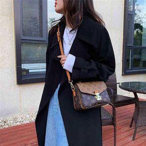 Bloemkleurtas vrouw nieuwe veelzijdige bedrukte kleine vierkante textuur sling schouder messenger tas handtassen ontwerp deals200w