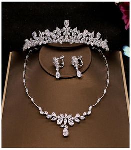 Ensemble de couronnes de fleurs, accessoire de mariage, collier diadème en Zircon tendance, couronne en strass pour mariée, concours de mariage, Crowns4188306