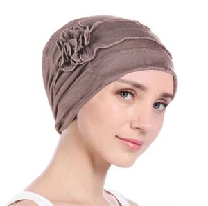 Fleur Decro Turban Cap Bonnets Pour Femmes Musulman Hijab Doux Tête Couverture Inde Cap Bandanas Perte De Cheveux Cancer Chimio Cap