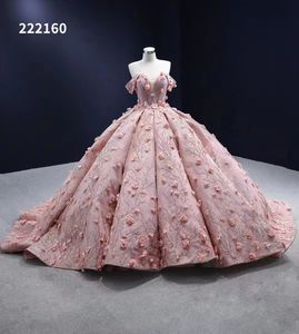 Robes de soirée à fleurs rose, épaules dénudées, robe de bal, robes pour femmes SM222160