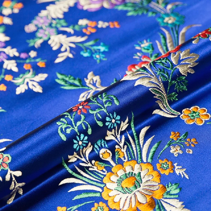 花の布地ブロケードジャクアードパターンファブリックチョンサムとdiy用の着物材料のための布地