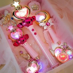 Flower Fairy Efectos de sonido brillantes estrellas Magic Wand Children Magic Fairy Princess Disfraz de disfraces Propiedades Favor de la fiesta de la muñeca para niñas 231227