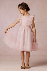 Bloem meisje jurk voor bruiloft meisjes feest met kant appliques kralen tule a-line jurk voor prinses gewoonte