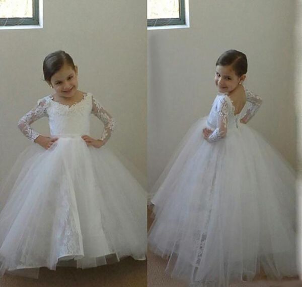 Vestido de niña de flores con mangas casquillo para boda de verano, vestidos de fiesta de encaje con espalda en V para niñas de cualquier tamaño y cualquier color