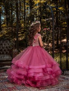 Flower Girl Dresses Princess A Line Halter Neck Backless Girls Toddler Abiti da festa formale Abiti da spettacolo di compleanno