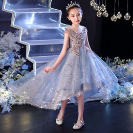 Girl Flower First Holy Communion Dresses para niñas Niños Noche Prom Pageant Gowns 403