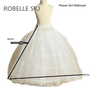 Bloemenmeisje Petticoat Crinoline Onderrok Slip voor klein meisje 80 cm lang 3-hoepels Hoge kwaliteit snelle verzending2695329