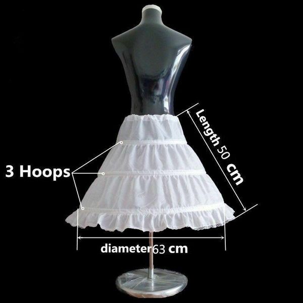 Flores Girls 3-Hoop Crinoline Slips Niños un disfraz de enagua