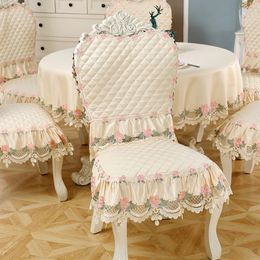 Couvrette de chaise antidérapante de style ourlet fleur