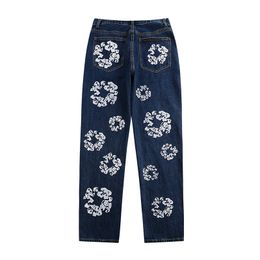 Flower Jeans 2024 Mens Luxe Designer Heren Shorts Jeans Men Men Jean Flower Diamond Denim Shortpants Slim Heren Jeans Street Hip Hop SXTQ