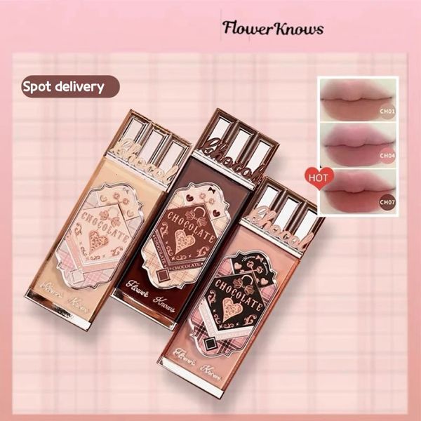 La fleur connaît le chocolat Wonder-Shop Cream à la crème pour les lèvres longue durcissement en velours gloss à lèvres en velours mat 4,5 ml 240520