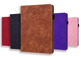 Funda de cuero con flores para tableta para Samsung Galaxy S9 Plus Ultra Tab S8 S7 S6 Lite Cartera de PU de moda Tarjeta de identificación de girasol Titular de bolsillo en efectivo Funda con tapa a prueba de golpes Monedero