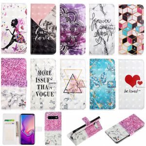 Cas de portefeuille en cuir de fleur pour 15 14 Plus Pro 13 12 11 XS Max xr x Skull Lace Butterfly Tower Tower Unicorn Flip Cover Carte Slot Souche A03 A02 A22 A32 A53