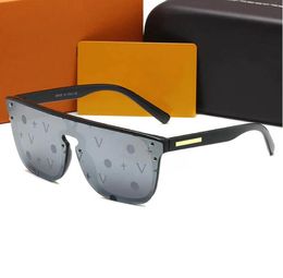 Gafas de sol de lente de flores con la marca de diseñadores de cartas Sun Gastes Menores Unisex Viajes Viajes Gafas de sol Negro Playa de gris negro AAAAAAA868