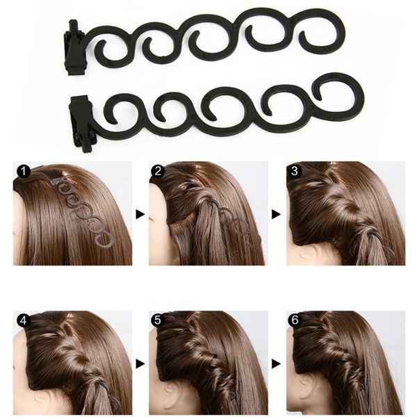 Fleur Magique Pince À Cheveux Styliste File D'attente Twist Tresse Diy Coiffure Styling Accessoires Couleurs Aléatoires Français Élégance Partie Cheveux Braider 10pcs