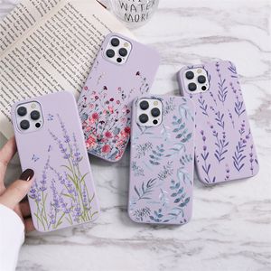 Bloemmatte telefoonhoesjes voor Xiaomi Poco X3 NFC F3 MI 11 10T 9T A3 Redmi Note 10 9 8T 8 7 Pro Lite 9c 9s 9a Cover Soft TPU Funda