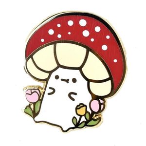 Flower Mushroombroche schattige anime films spellen harde emailpennen verzamelen cartoon broche backpack hoed tas kraag reversbadges