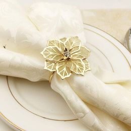 Anneaux de serviette à fleurs, porte-serviettes à fleurs ajouré, ornement exquis, anneaux de serviettes de ménage en strass 1221456