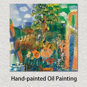 Pinturas al óleo de flores, composición de Raoul Dufy, lienzo moderno, cuadro pintado a mano para sala de lectura, decoración de pared sin marco