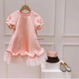 Bloemdruk Girls Jurk Spring geruite klerendeset Designer Peuter Clade Bruine Kinderkleding Sets 90 150 cm Baby Girl zelfs zomerjurken