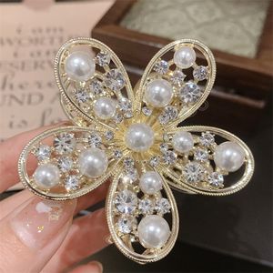 Flower Rhinestone Hair Claw Accessories Kleine haarklauwen krabklemmen voor vrouwen paardenstaartclip