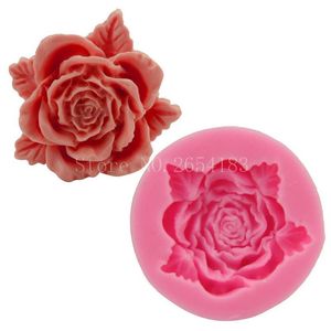 Flower Rose with Lace Silicone Fondant Soap 3D Cake Mold Cupcake Jelly Candy Chocolate Decoration Baking Tool Moulds FQ1970247D