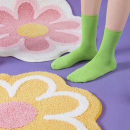 Forma de flores bañeras de baño de baño imitación de baño absorbente alfombra suave almohadilla de secado rápido alfombra de habitación 240329