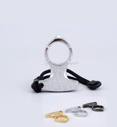 Flower Single Finger Knuckle Duster Alloy Survival Keychain EDC Self Defense Tool Buckle 3Colors Brass Knuckles Dusters Break Wind7695273